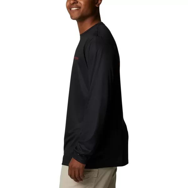 imageColumbia Mens PFG Terminal Tackle Fish Flag Long Sleeve Fishing ShirtBlackGa Fish