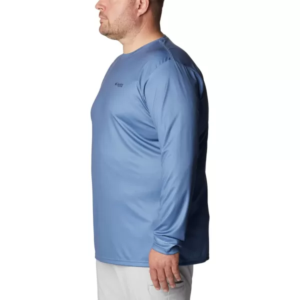 imageColumbia Mens PFG Terminal Tackle Fish Flag Long Sleeve Fishing ShirtBluestoneCollegiate Navy