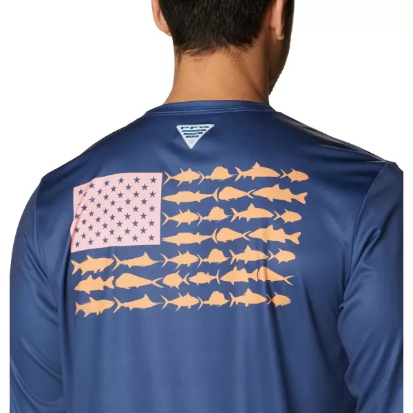 imageColumbia Mens PFG Terminal Tackle Fish Flag Long Sleeve Fishing ShirtCarbonSolarize