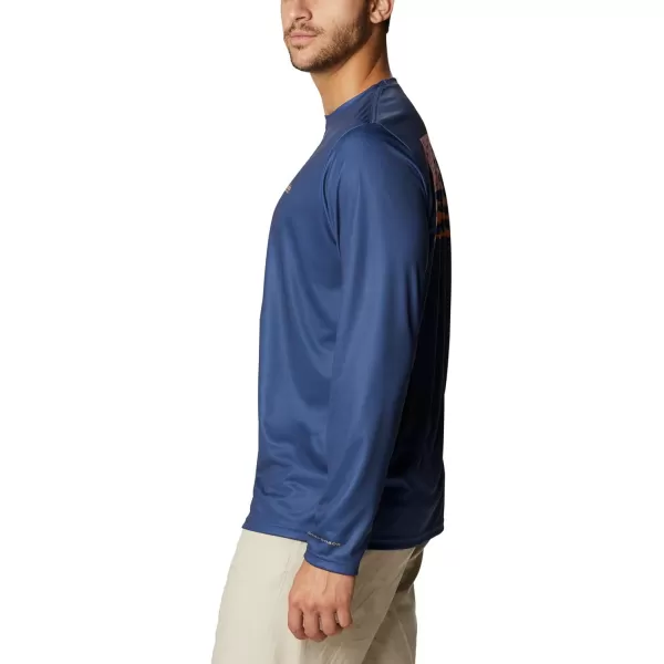 imageColumbia Mens PFG Terminal Tackle Fish Flag Long Sleeve Fishing ShirtCarbonSolarize