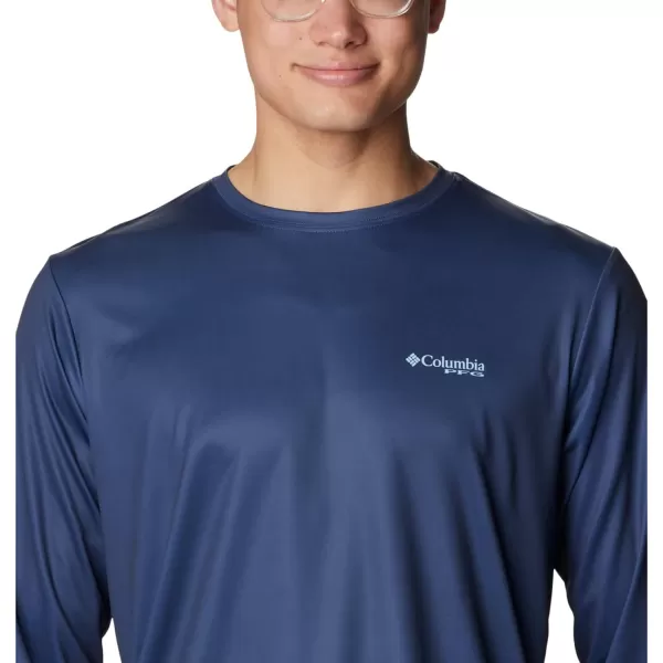 imageColumbia Mens PFG Terminal Tackle Fish Flag Long Sleeve Fishing ShirtCarbonSpring Blue Trout Flies