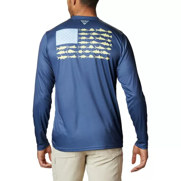 imageColumbia Mens PFG Terminal Tackle Fish Flag Long Sleeve Fishing ShirtCarbonSunlitCarbonSunlit