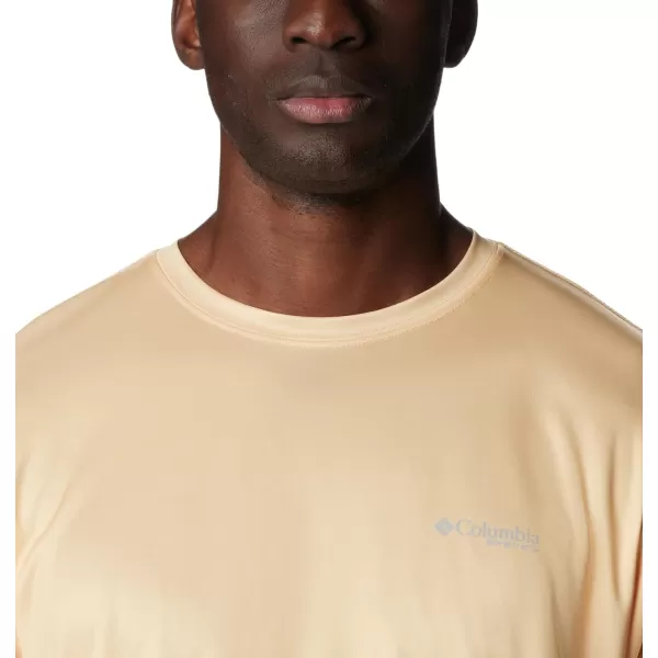imageColumbia Mens PFG Terminal Tackle Fish Flag Long Sleeve Fishing ShirtCocoa Butter Sorbet Mid Atlantic Fish