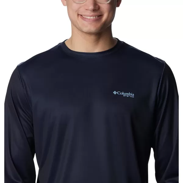 imageColumbia Mens PFG Terminal Tackle Fish Flag Long Sleeve Fishing ShirtCollegiate NavyAgate Blue Mid Atlantic