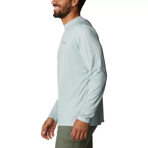 imageColumbia Mens PFG Terminal Tackle Fish Flag Long Sleeve Fishing ShirtCool GreenCypress