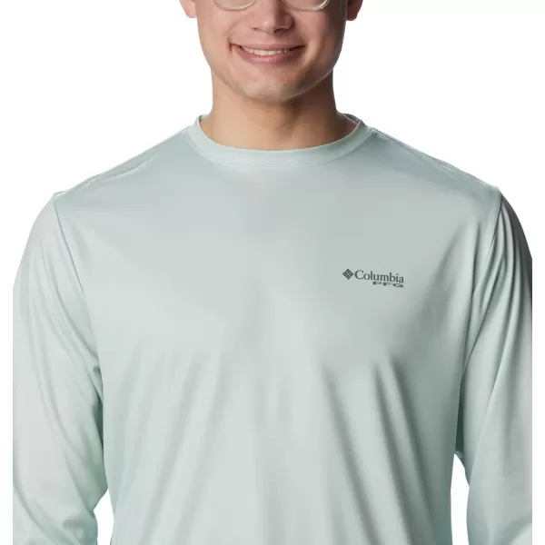imageColumbia Mens PFG Terminal Tackle Fish Flag Long Sleeve Fishing ShirtCool GreenCypress Alaska Fish