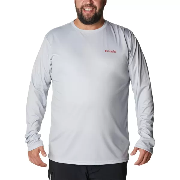 imageColumbia Mens PFG Terminal Tackle Fish Flag Long Sleeve Fishing ShirtCool GreyAl Fish