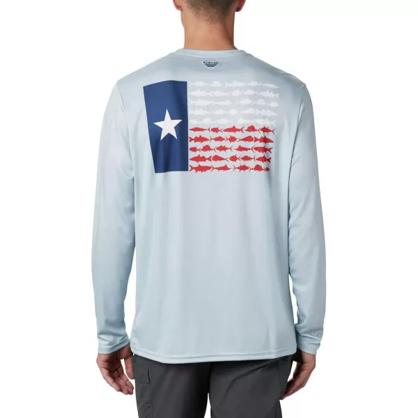 imageColumbia Mens PFG Terminal Tackle Fish Flag Long Sleeve Fishing ShirtCool GreyTx Fish