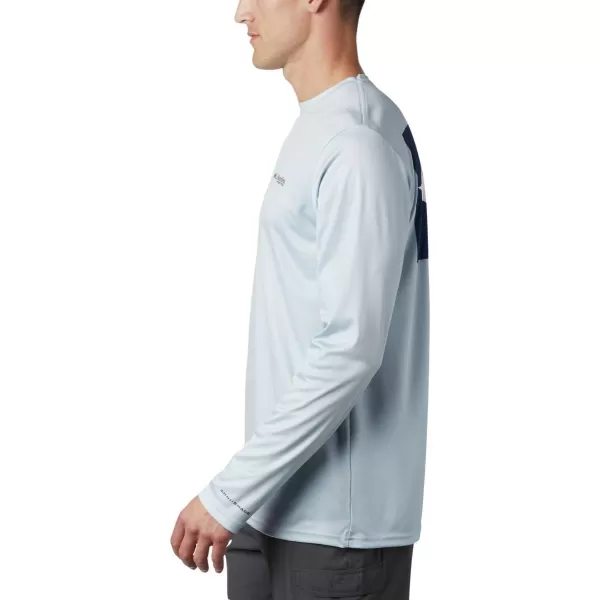 imageColumbia Mens PFG Terminal Tackle Fish Flag Long Sleeve Fishing ShirtCool GreyTx Fish