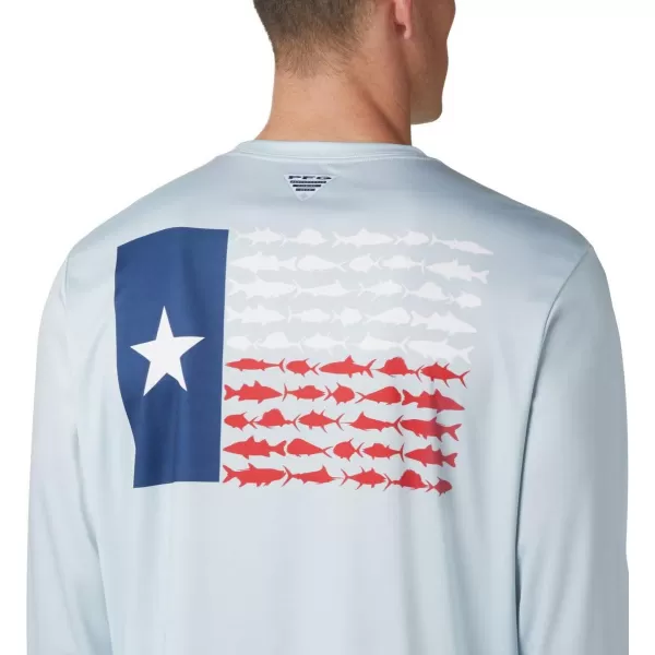 imageColumbia Mens PFG Terminal Tackle Fish Flag Long Sleeve Fishing ShirtCool GreyTx Fish