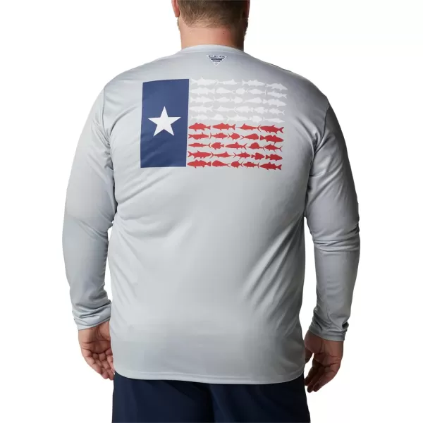 imageColumbia Mens PFG Terminal Tackle Fish Flag Long Sleeve Fishing ShirtCool GreyTx Fish