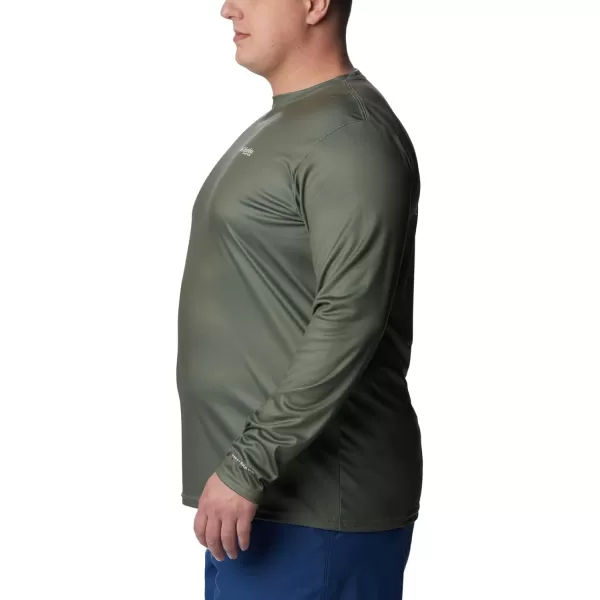 imageColumbia Mens PFG Terminal Tackle Fish Flag Long Sleeve Fishing ShirtCypressCool Green Bass Lures