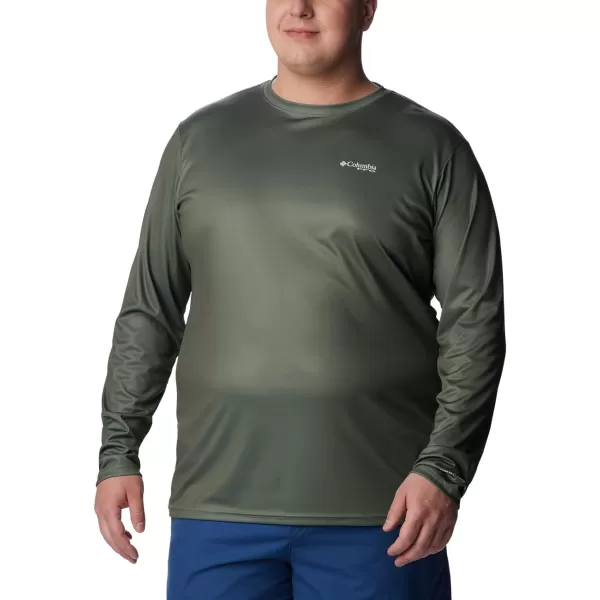 imageColumbia Mens PFG Terminal Tackle Fish Flag Long Sleeve Fishing ShirtCypressCool Green Bass Lures