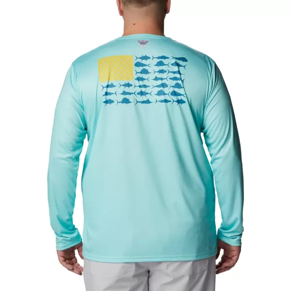 imageColumbia Mens PFG Terminal Tackle Fish Flag Long Sleeve Fishing ShirtGulf StreamDeep Marine Offshore Fish