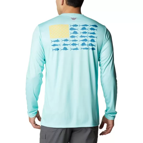 imageColumbia Mens PFG Terminal Tackle Fish Flag Long Sleeve Fishing ShirtGulf StreamDeep Marine Offshore Fish