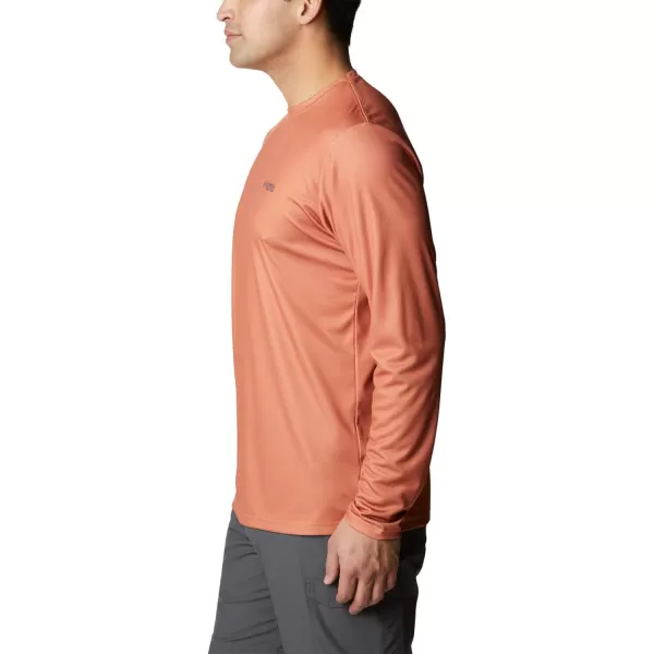 imageColumbia Mens PFG Terminal Tackle Fish Flag Long Sleeve Fishing ShirtIsland OrangeCarbon Inshore Fish