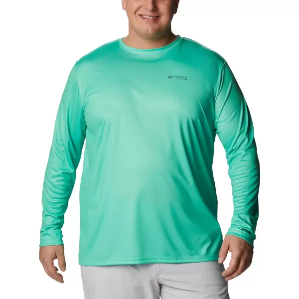 imageColumbia Mens PFG Terminal Tackle Fish Flag Long Sleeve Fishing ShirtLight JadeMetal Inshore Fish