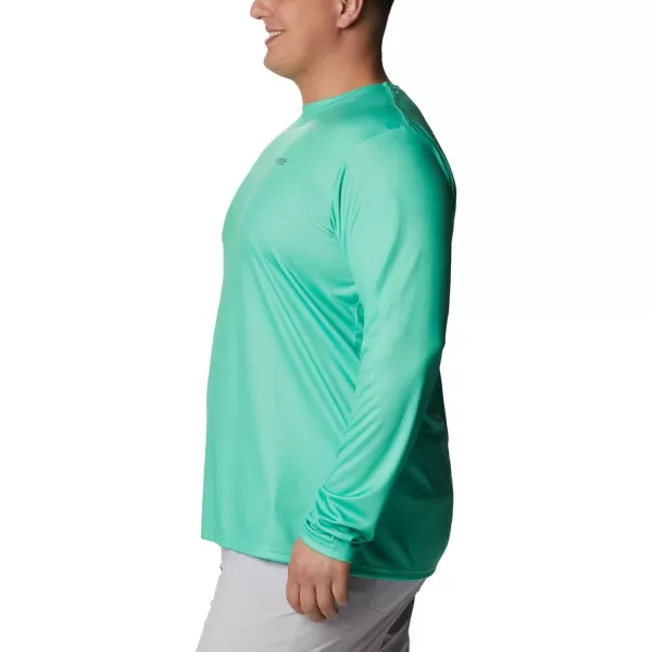 imageColumbia Mens PFG Terminal Tackle Fish Flag Long Sleeve Fishing ShirtLight JadeMetal Inshore Fish