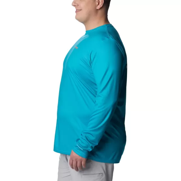 imageColumbia Mens PFG Terminal Tackle Fish Flag Long Sleeve Fishing ShirtOcean TealCorange Inshore Slam