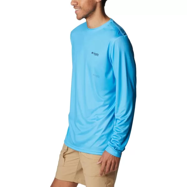 imageColumbia Mens PFG Terminal Tackle Fish Flag Long Sleeve Fishing ShirtRiptideCollegiate Navy Offshore Slam