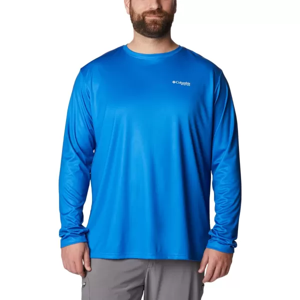 imageColumbia Mens PFG Terminal Tackle Fish Flag Long Sleeve Fishing ShirtVivid BlueFl Fish