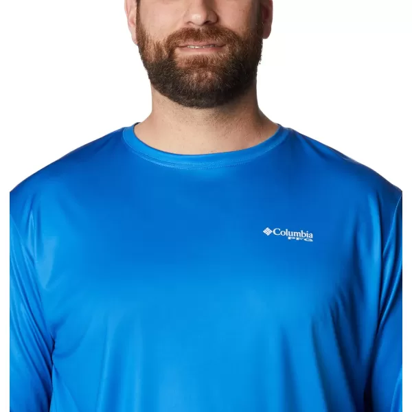 imageColumbia Mens PFG Terminal Tackle Fish Flag Long Sleeve Fishing ShirtVivid BlueFl Fish