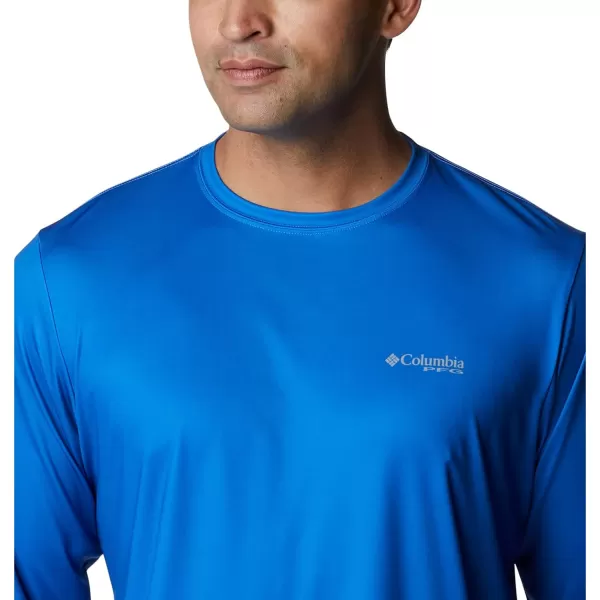 imageColumbia Mens PFG Terminal Tackle Fish Flag Long Sleeve Fishing ShirtVivid BlueTx Flag