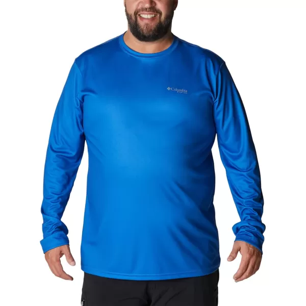 imageColumbia Mens PFG Terminal Tackle Fish Flag Long Sleeve Fishing ShirtVivid BlueTx Flag