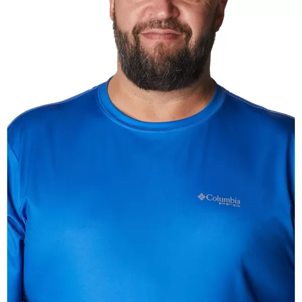 imageColumbia Mens PFG Terminal Tackle Fish Flag Long Sleeve Fishing ShirtVivid BlueTx Flag