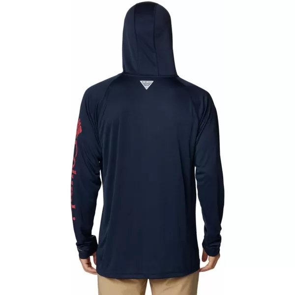 imageColumbia Mens PFG Terminal Tackle HoodieColl NavySunset Red Logo