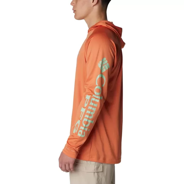 imageColumbia Mens PFG Terminal Tackle HoodieDusty OrangeNew Mint Logo