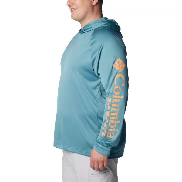 imageColumbia Mens PFG Terminal Tackle HoodieTranquil TealOrange Reef Logo
