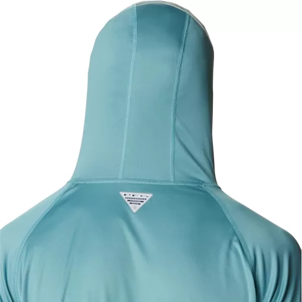 imageColumbia Mens PFG Terminal Tackle HoodieTranquil TealOrange Reef Logo