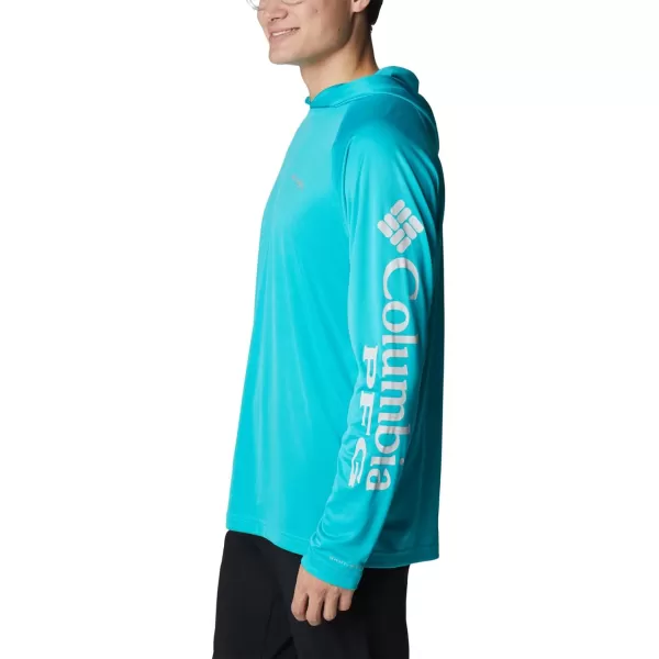 imageColumbia Mens PFG Terminal Tackle HoodieTurquoiseCool Grey Logo