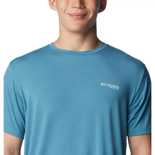imageColumbia Mens PFG Triangle Fill Tech Tee Short SleeveCanyon BlueElements Graphic