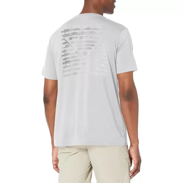 imageColumbia Mens PFG Triangle Fill Tech Tee Short SleeveCool GreyPfg Elements Graphic