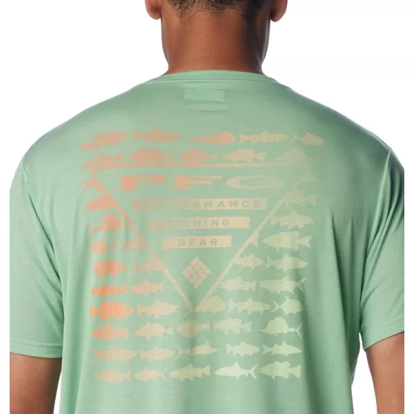 imageColumbia Mens PFG Triangle Fill Tech Tee Short SleeveNew MintElements Graphic