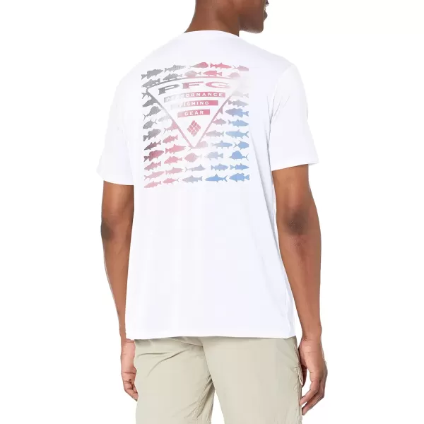 imageColumbia Mens PFG Triangle Fill Tech Tee Short SleeveWhitePfg Elements Graphic
