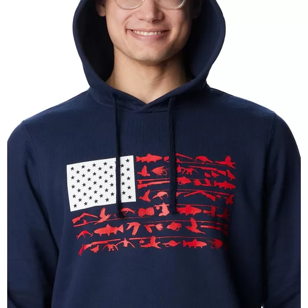 imageColumbia Mens PHG Game Flag Ii HoodieCollegiate Navy White Cast N Blast