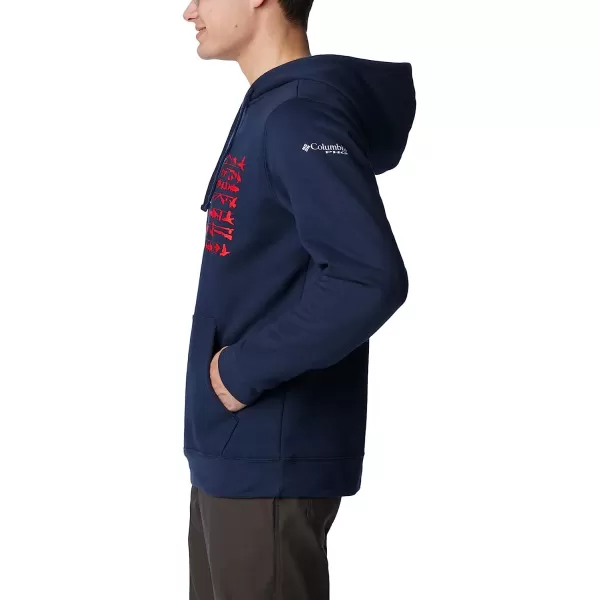 imageColumbia Mens PHG Game Flag Ii HoodieCollegiate Navy White Cast N Blast