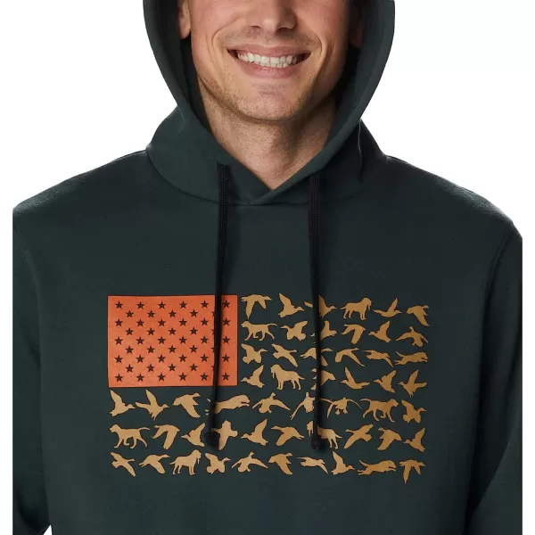 imageColumbia Mens PHG Game Flag Ii HoodieDark ForestSahara Waterfowl Flag