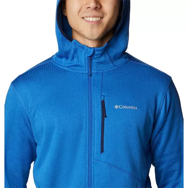 imageColumbia Mens Park View Fleece Full Zip HoodieBright Indigo HeatherCollegiate Navy