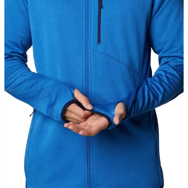 imageColumbia Mens Park View Fleece Full Zip HoodieBright Indigo HeatherCollegiate Navy