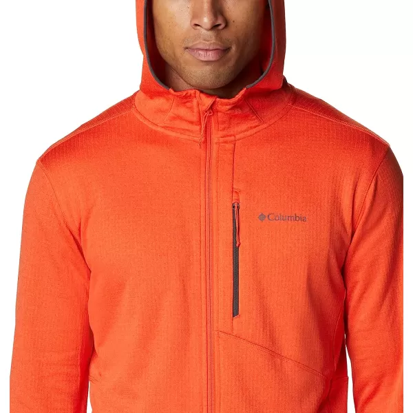 imageColumbia Mens Park View Fleece Full Zip HoodieRed Quartz Heather