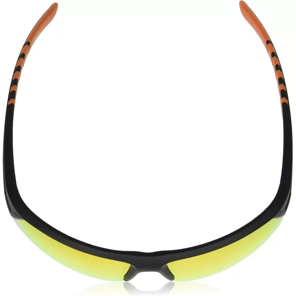 imageColumbia Mens Peak Racer Rectangular SunglassesMatte BlackOrange Polarized