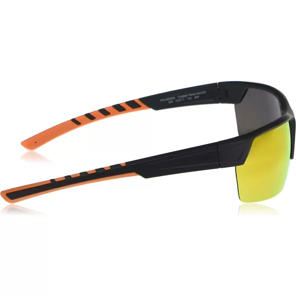 imageColumbia Mens Peak Racer Rectangular SunglassesMatte BlackOrange Polarized