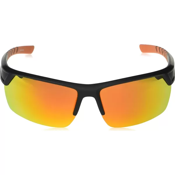 imageColumbia Mens Peak Racer Rectangular SunglassesMatte BlackOrange Polarized