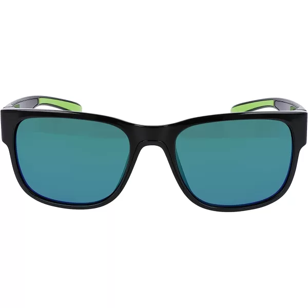 imageColumbia Mens Penns Creek Rectangular SunglassesShiny Black amp GreenGreen Mirror