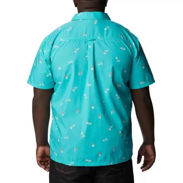 imageColumbia Mens Pine Canyon Short SleeveBright Aqua Baja Bonanza