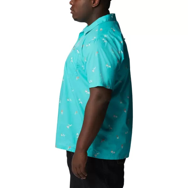 imageColumbia Mens Pine Canyon Short SleeveBright Aqua Baja Bonanza